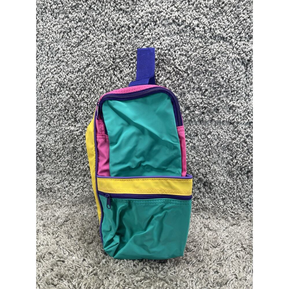 Vintage Original Multi Color 80s 90s Shaving Traveling Bag Colorful Rare - Picture 7 of 12
